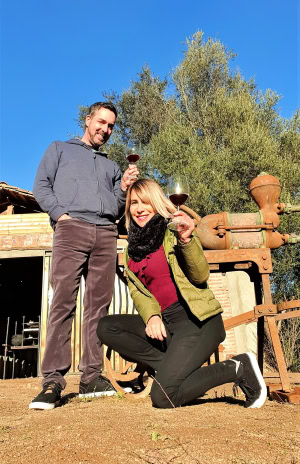 Enjoying the fruits of the labour at the TresC winery