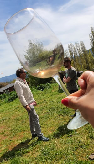A few glasses with Olivier, the owner of Coteaux de Trumao