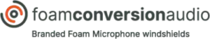 Foam Conversion Audio logo — manufacturer of professional branded microphone windscreens for broadcasting.