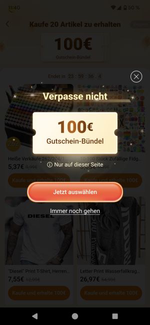Genervt durch Popups... (Screenshot)
