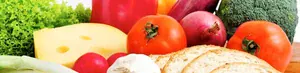 vegetables surrounding cheese and bread
