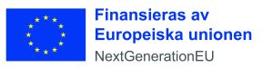 EU-flagga med texten Finansieras av Europeiska unionen NextGenerationEU.