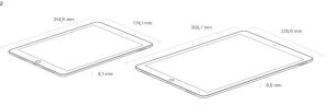 Größenvergleich: Das iPad Pro mit 10,5" und 12,8" (Abb.: Apple)