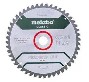 Tischkreissäge Sägeblatt: Der Ratgeber 3 Metabo Precision Cut Wood Kreissägeblatt 254mm 48 Zähne