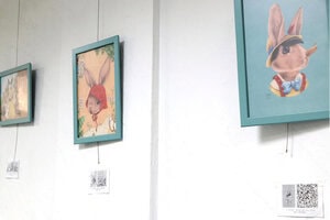 うさぎをモチーフとするアーティストさんの作品展示会