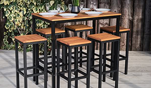 outdoor bar stool set