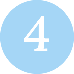 The number four  in a blue circle