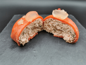 Dôme aux 2 saumons coupe