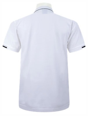 เสื้อโปโลสีขาวขลิบดำ MN Polo - Image 5