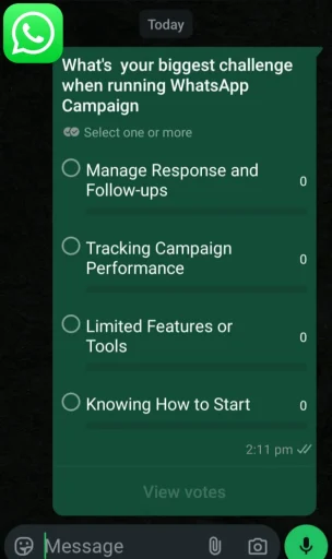 Organize quizzes on WhatsApp
