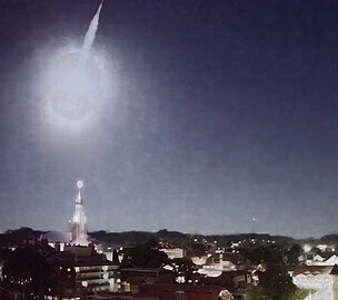 Meteoro visto em Canela - Créditos: Bitcom / climaaovivo.com.br