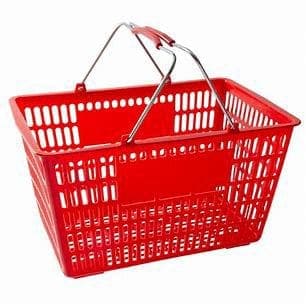 Shopping Basket 3 Supermarket Plastic Shopping Basket