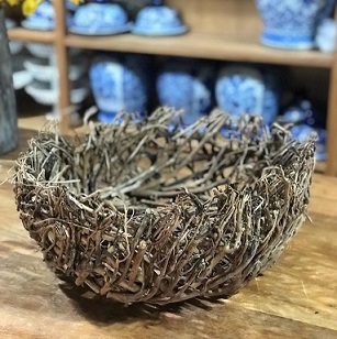 Cesto galhos naturais