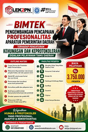 BIMTEK PENGEMBANGAN PENCAPAIAN PROFESIONALITAS APARATUR PEMERINTAH DAERAH