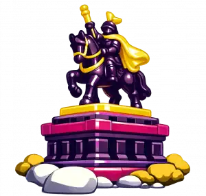 KI-Illustration Reiterdenkmal Koblenz