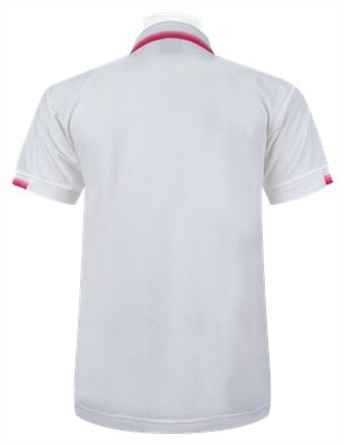 เสื้อโปโลสีขาวขลิบชมพู MN Polo - Image 5