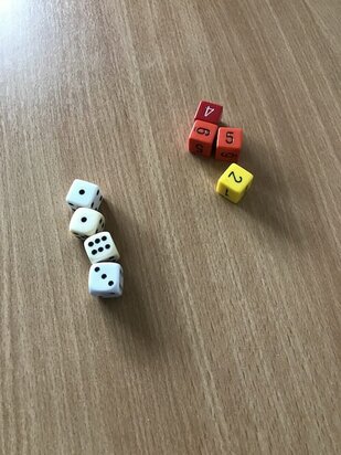 dice for using in the presentation