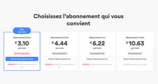 Grille tarifaire NordVPN