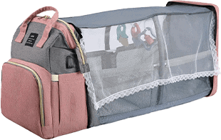 Portable pink pet carrier bag with mesh ventilation for cats and dogs