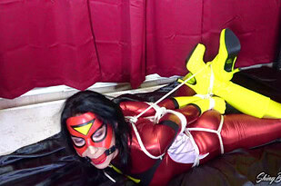 Spiderwoman Hogtied