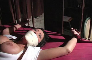 Christina Carter is Chased, Caught, Carried and Cuffed spreadeagle – Part 2