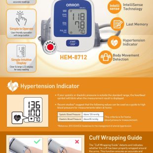 Digital BP monitoring device - Omron 8712