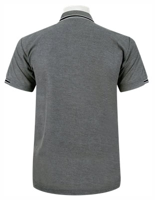 เสื้อโปโลสีเทาท็อปขลิบดำ MN Polo - Image 4