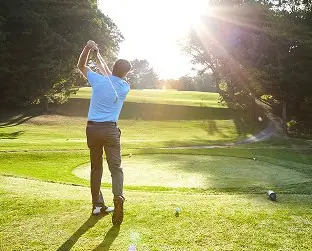 Man Playing Golf at Mohonk Mountain House