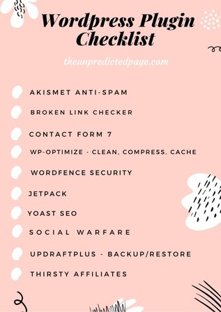 Wordpress plugin checklist. find the best wordpress plugins for bloggers, the only wordpress plugins you need. All the wordpress plugins are free so that is a bonus!