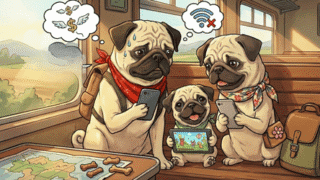 パケット代を心配するパパ