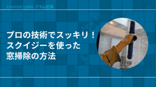 コラム記事サムネイル　プロの技術でスッキリ！スクイジーを使った魔導掃除の方法