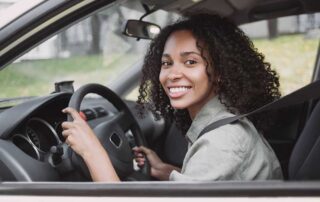 New Driver in car driving