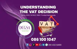 South African flag with financial icons overlayed, representing VAT and economic impact in 2025