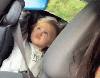 Taking a selfie in the car