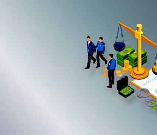 Illustration of criminal activity being punished by the law