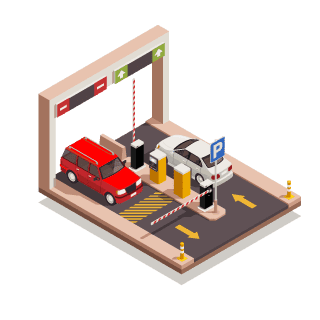 ระบบสแดงชองจอดรถ ในลานจอดรถ