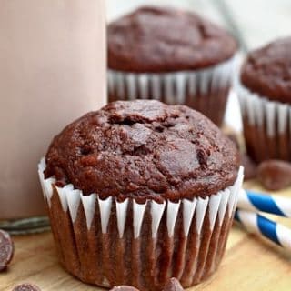 Double Chocolate Banana Muffins