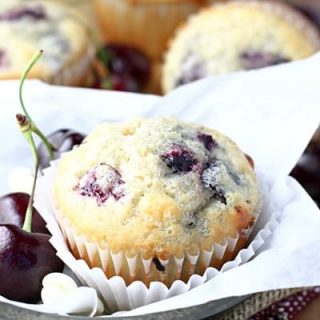 Cherry White Chocolate Muffins