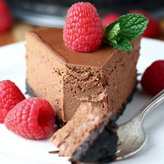 Pressure Cooker Chocolate Cheesecake