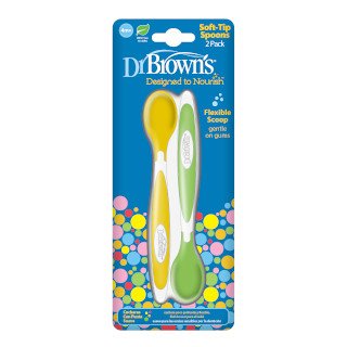 Dr. Brown's - Pack de 2 Cuillères à pointe souple 4M+ Dr Brown's