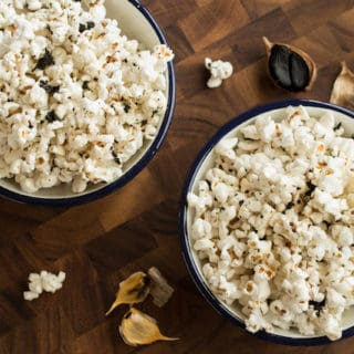 black garlic-sesame popcorn, via www.www.goodfoodstories.com