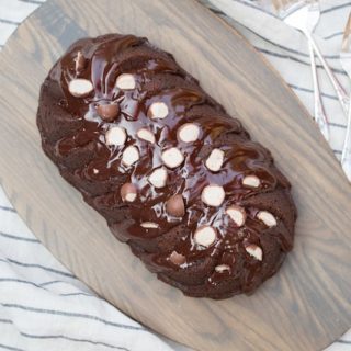 The Black Cow malted chocolate stout cake from the cookbook 