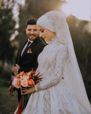 وضعيات صور للعروسين.