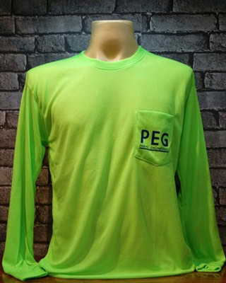 เสื้อคนงานสีเขียวพร้อมสกรีน