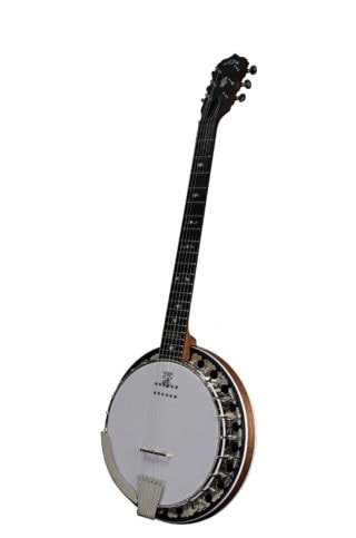 deering boston 6 string acoustic electric banjo