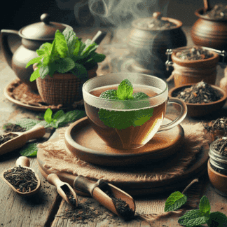 Thé Vert Sencha Menthe, Antioxydant & Rafraîchissant