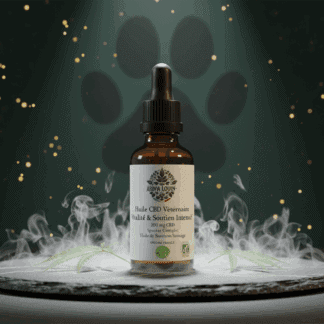 Huile CBD Vitalité & Soutien Intensif 200mg (2%) base Saumon. Formule haute concentration pour grands chiens et besoins accrus (mobilité).