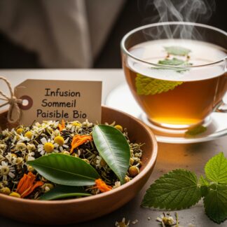 Infusion Sommeil Paisible Bio : Matricaire, Oranger Bigaradier & Mélisse Apaisante