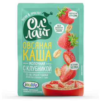 Каша овсяная молочная с клубникой Ол'лайт 40 г