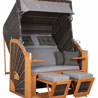 deVries PURE Classic XL SUN Strandkorb stone grey – Dessin 466